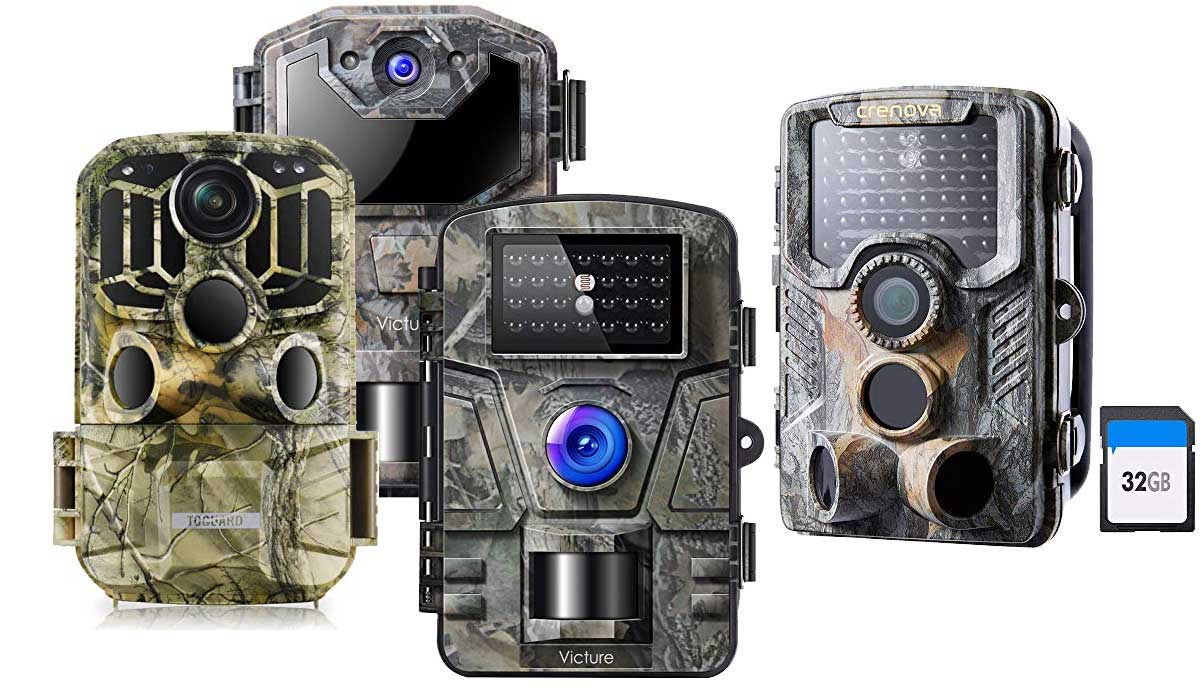 Higger Wildkamera Fotofalle Full HD 12MP 1080P Überwachungskamera No Glow 20M Nachtsichtkamera mit Bewegungsmelder mit 2.4 LCD Display wasserdichte Jagdkamera weitwinkel für Sicherheitsüberwachung