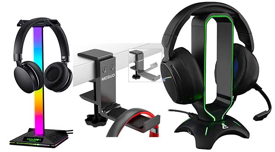 Halter Wandhalterung Gaming Headset Kopfhörerhalter Ständer für Kopfhörergröße 